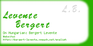 levente bergert business card